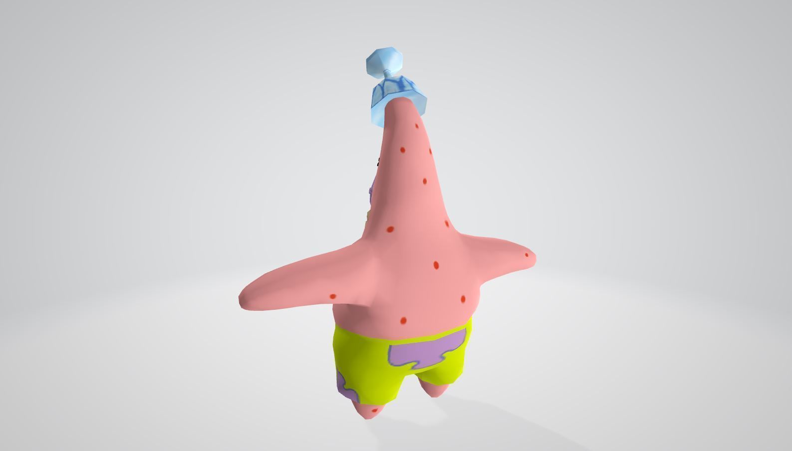 Cartoon Character Patrick star 03 Low-poly 3D model_1