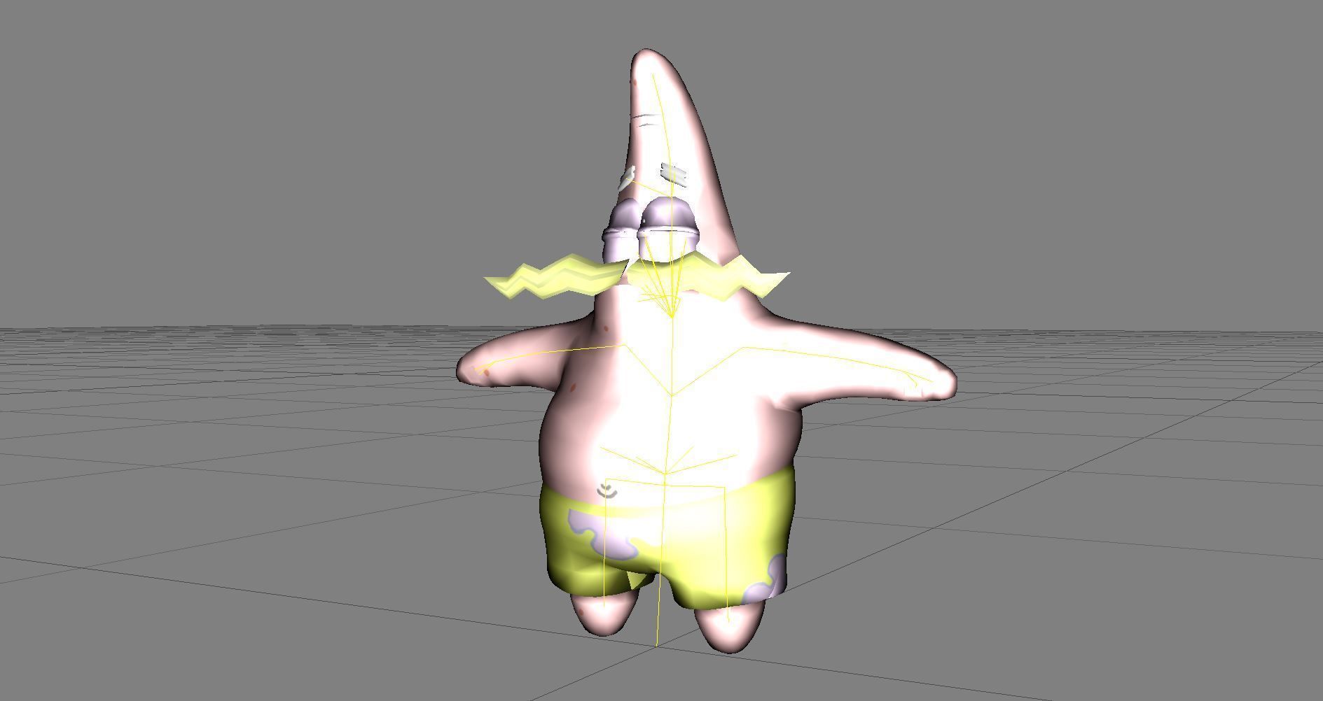 Cartoon Character Patrick star 04 Low-poly 3D model_2