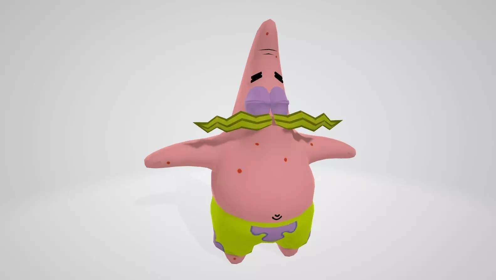 Cartoon Character Patrick star 04 Low-poly 3D model_0