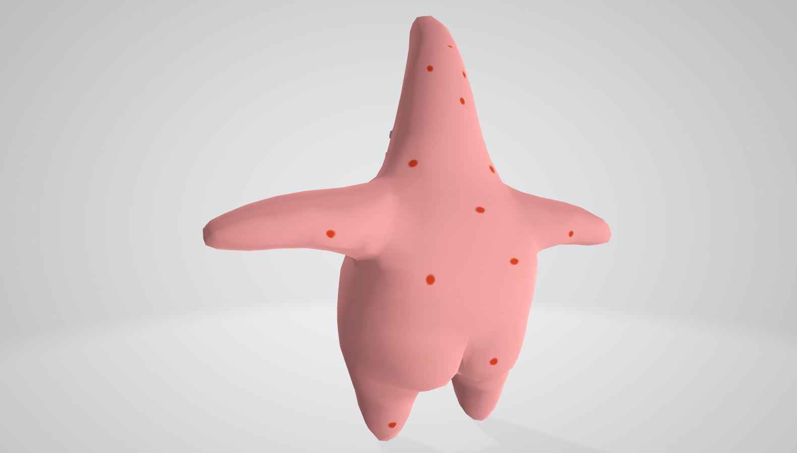 Cartoon Character Patrick star 05 Low-poly 3D model_1