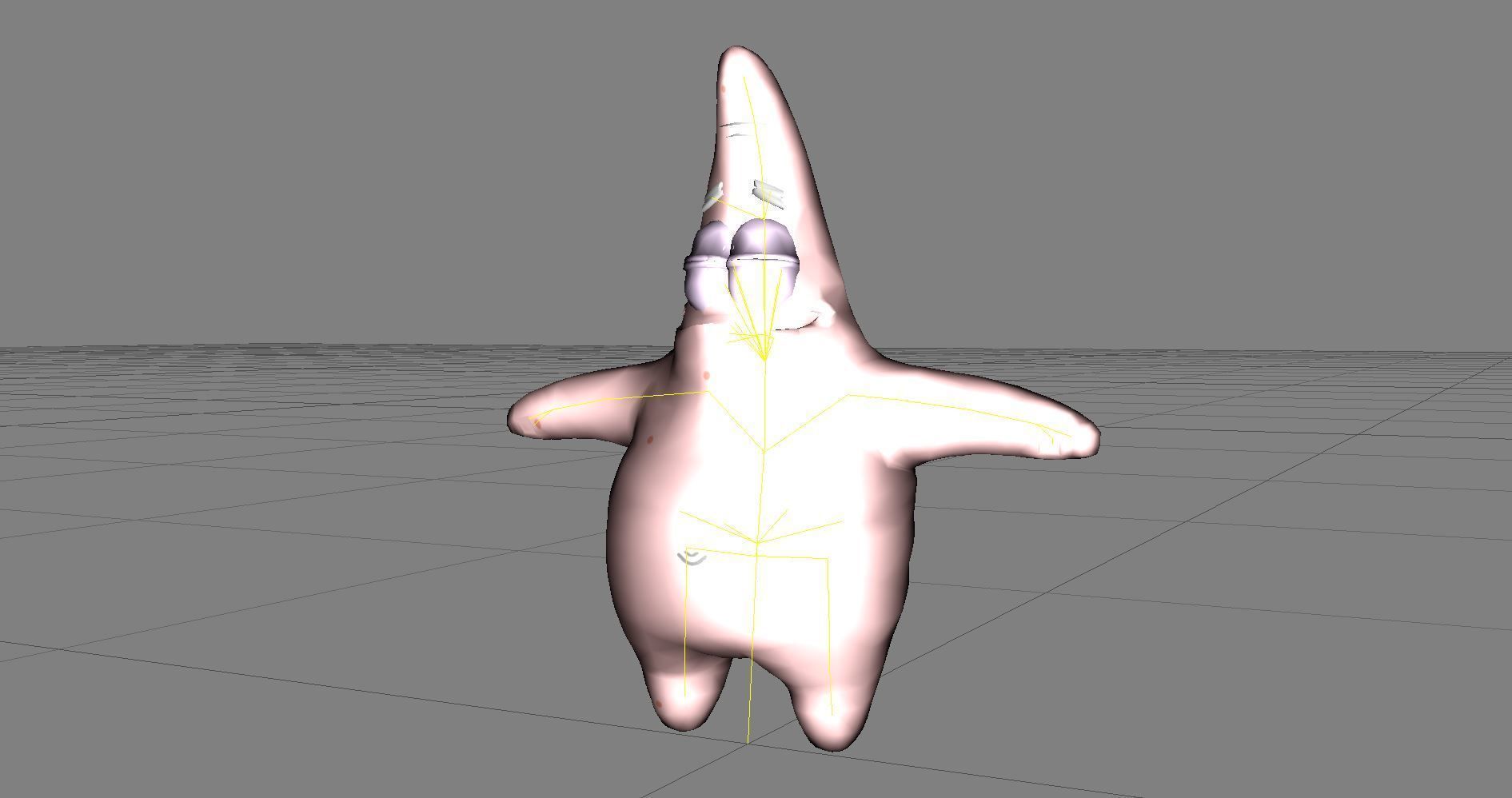Cartoon Character Patrick star 05 Low-poly 3D model_2