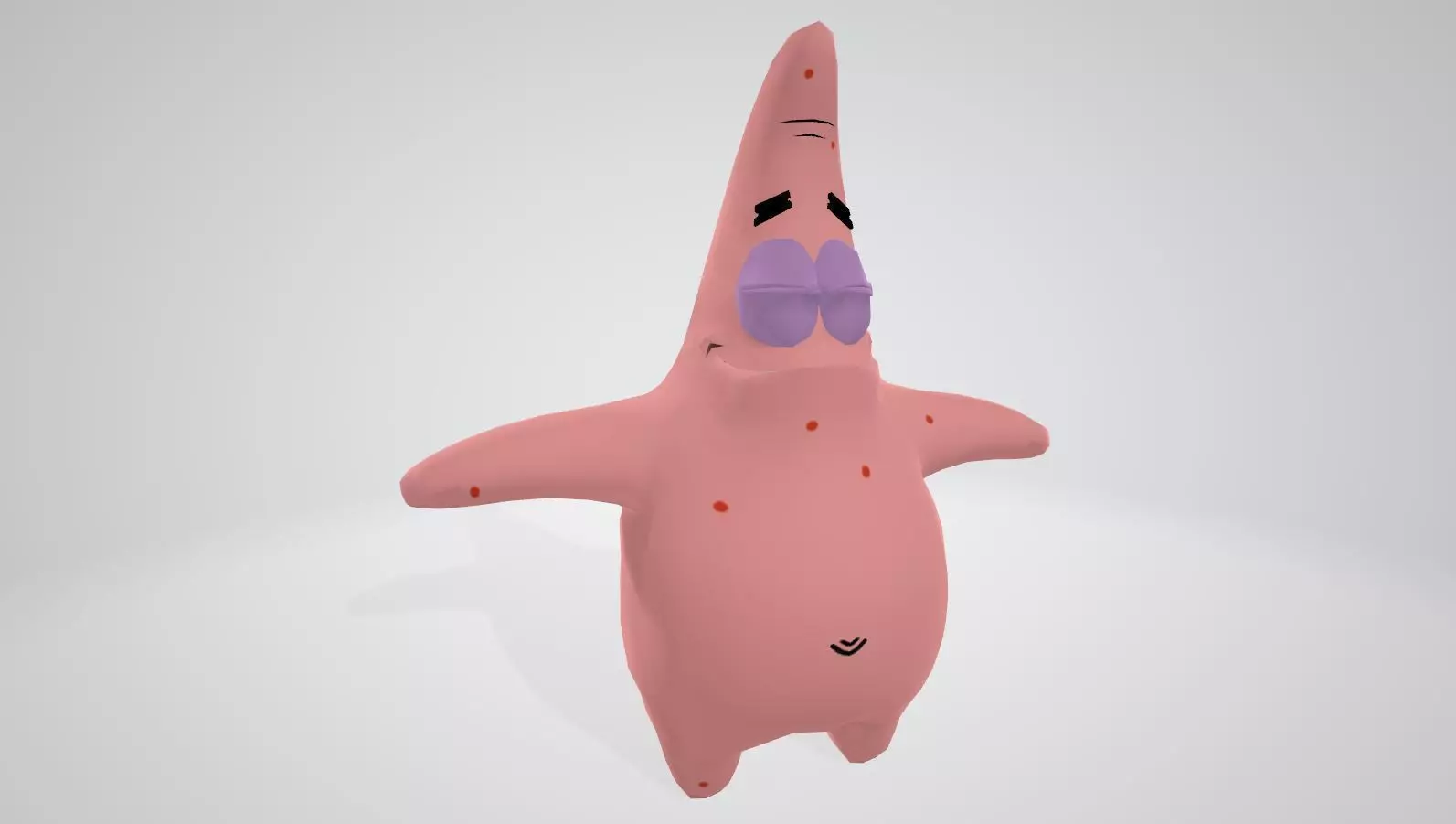 Cartoon Character Patrick star 05 Low-poly 3D model_0