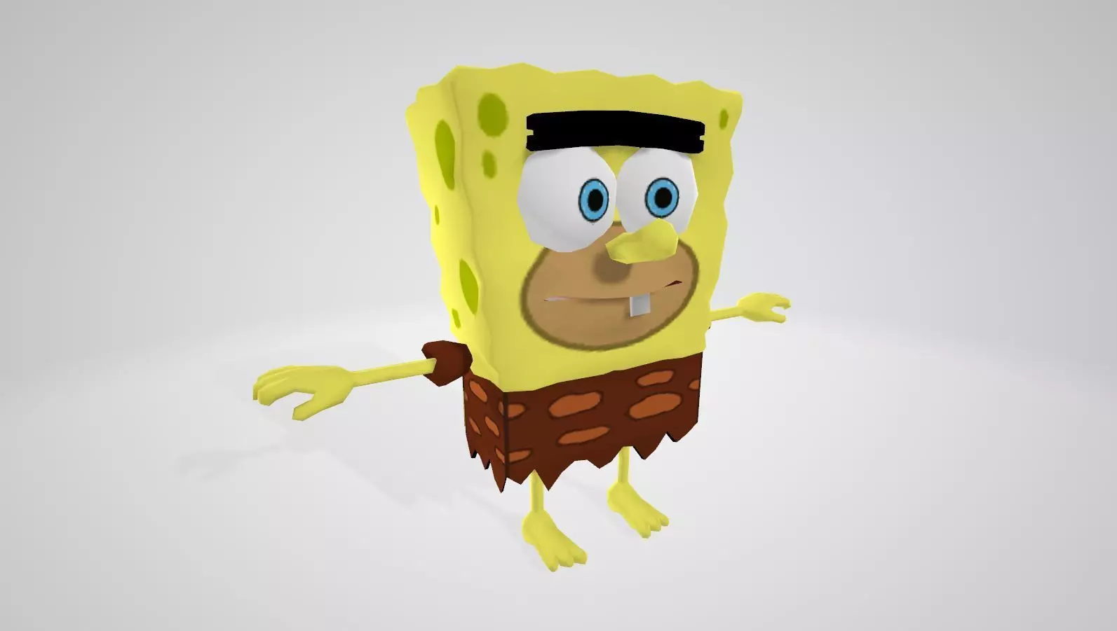 Cartoon Character spongebob 01 Low-poly 3D model_0
