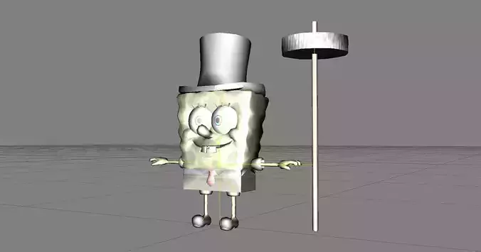 Cartoon Character spongebob 02 Free low-poly 3D model