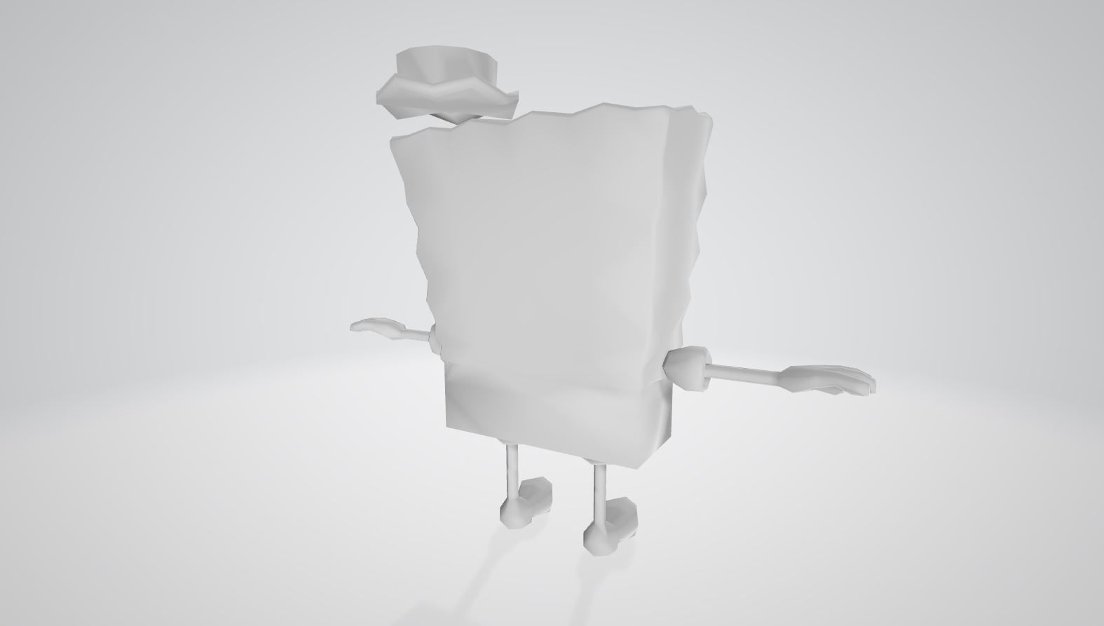 Cartoon Character spongebob 03 Low-poly 3D model_2