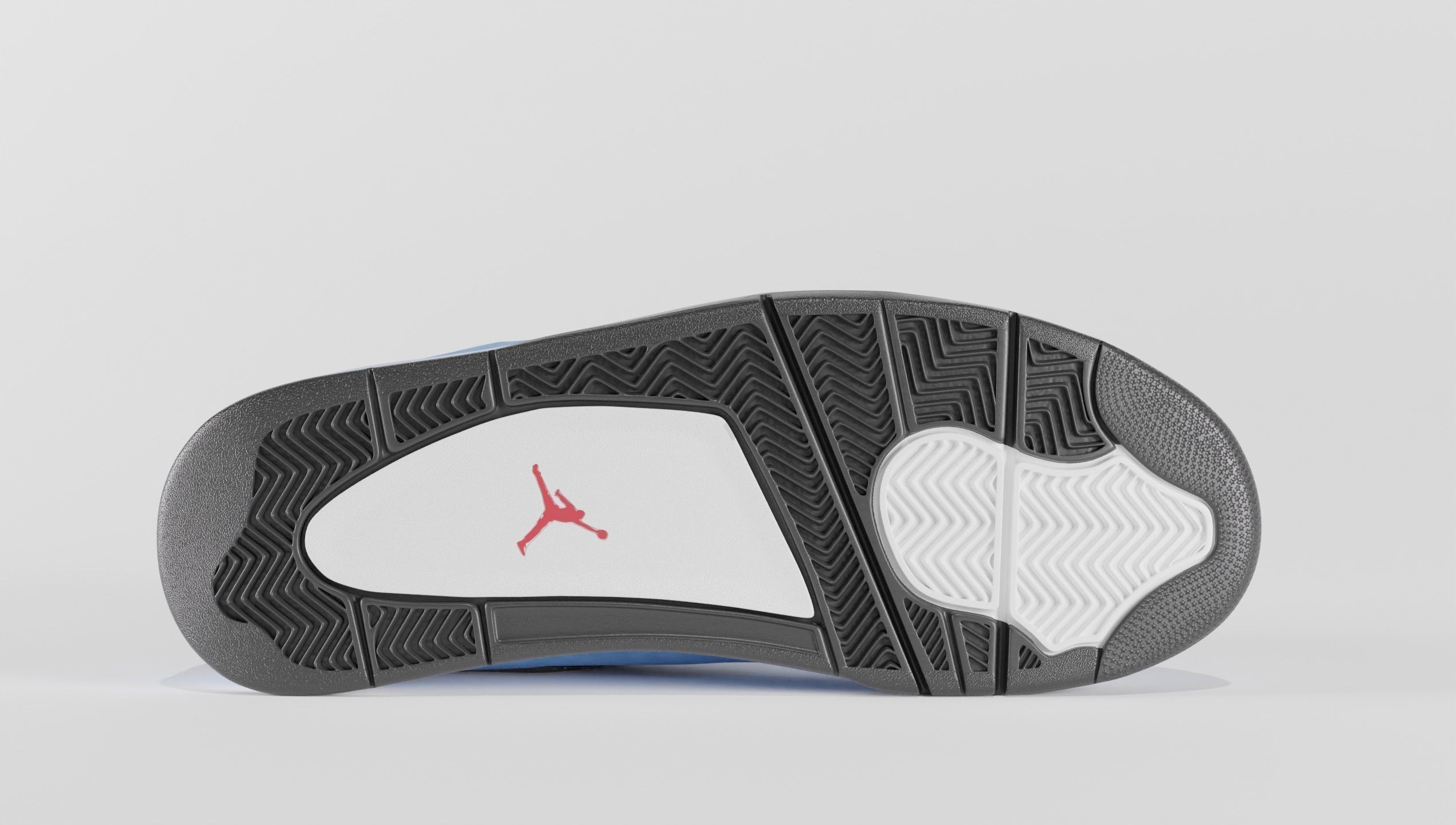 Nike Air Jordan 4 Travis Scott Cactus Jack Shoe Low-poly 3D model_3