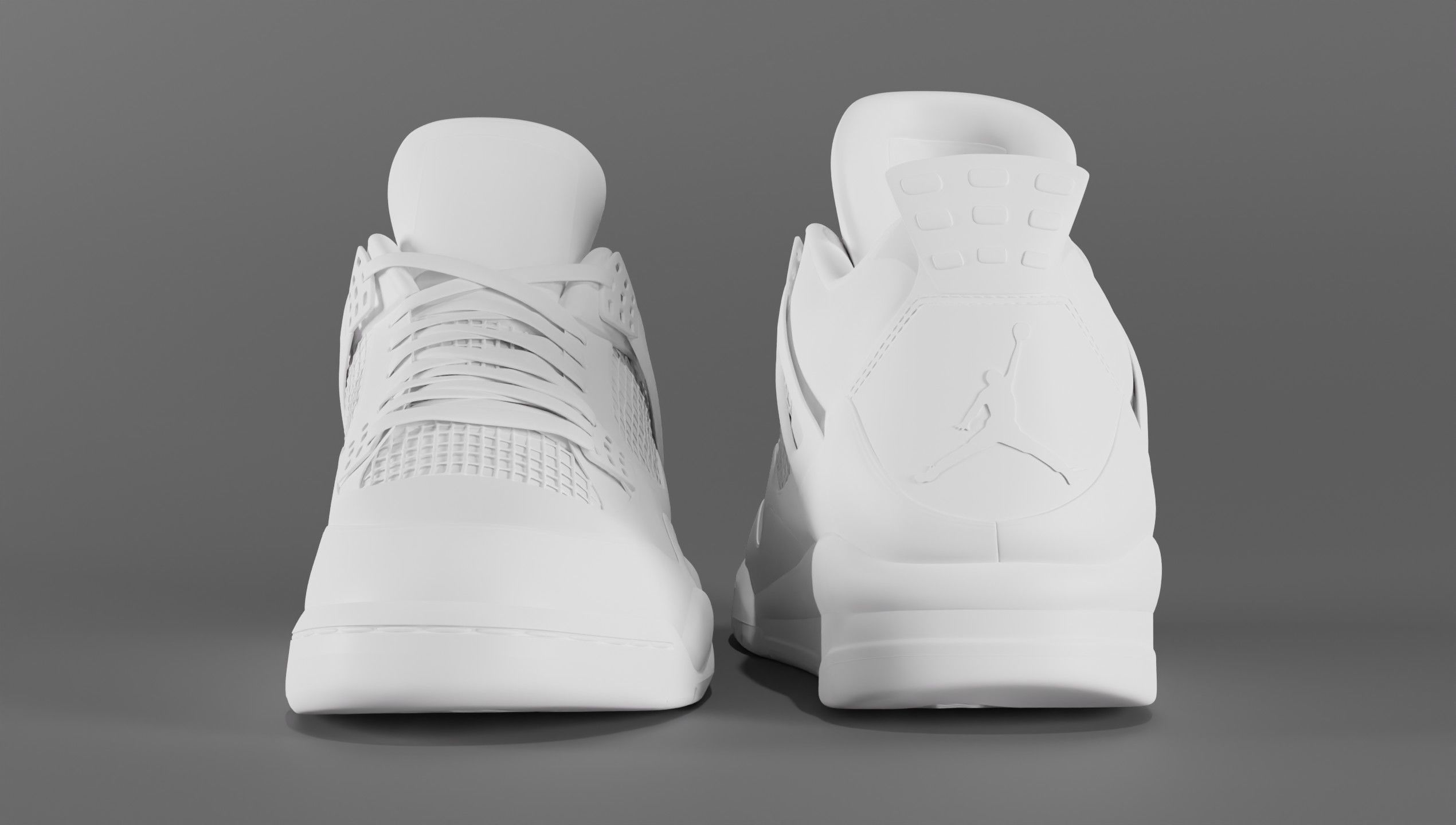 Nike Air Jordan 4 Travis Scott Cactus Jack Shoe Low-poly 3D model_45