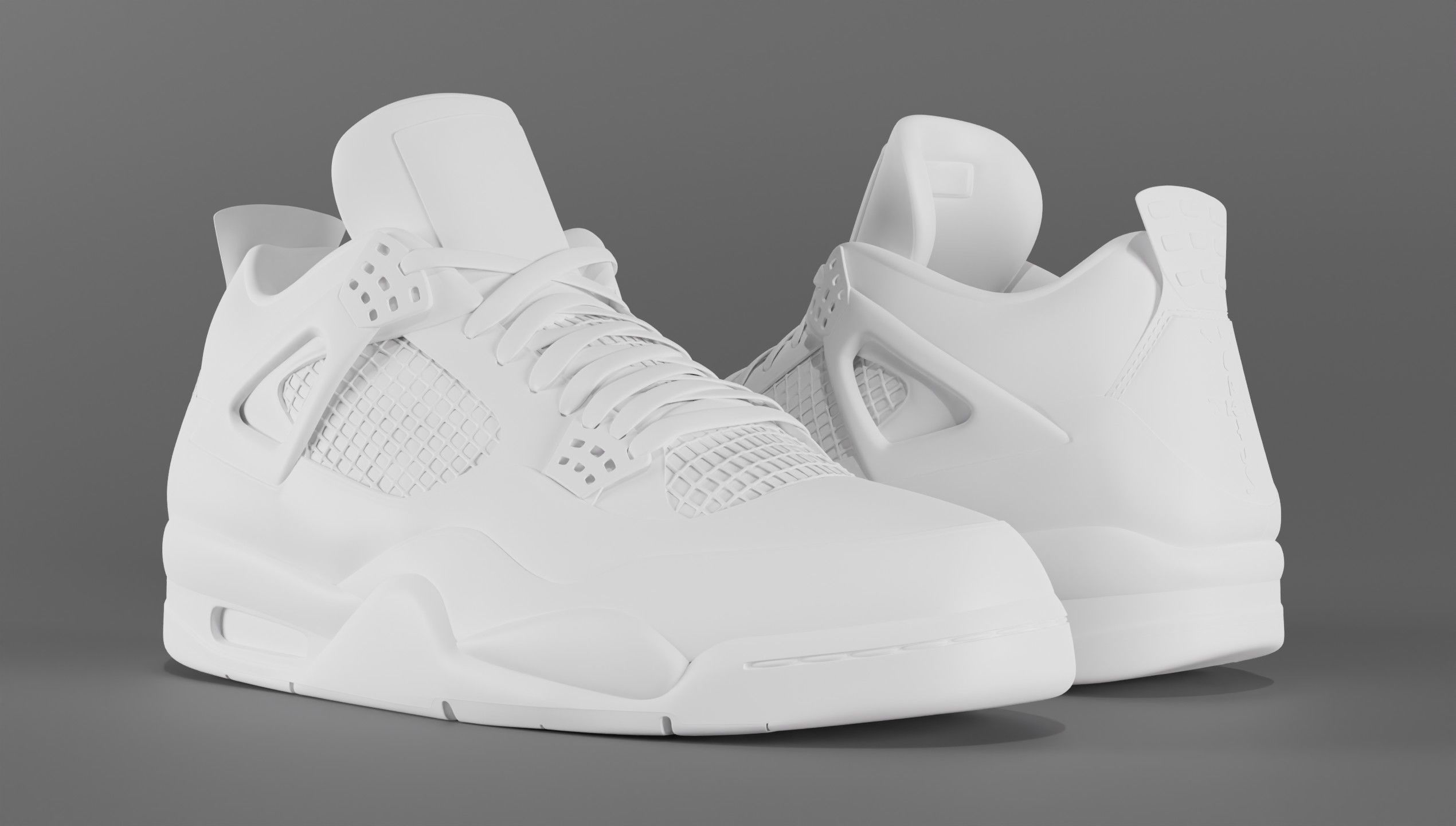 Nike Air Jordan 4 Travis Scott Cactus Jack Shoe Low-poly 3D model_25