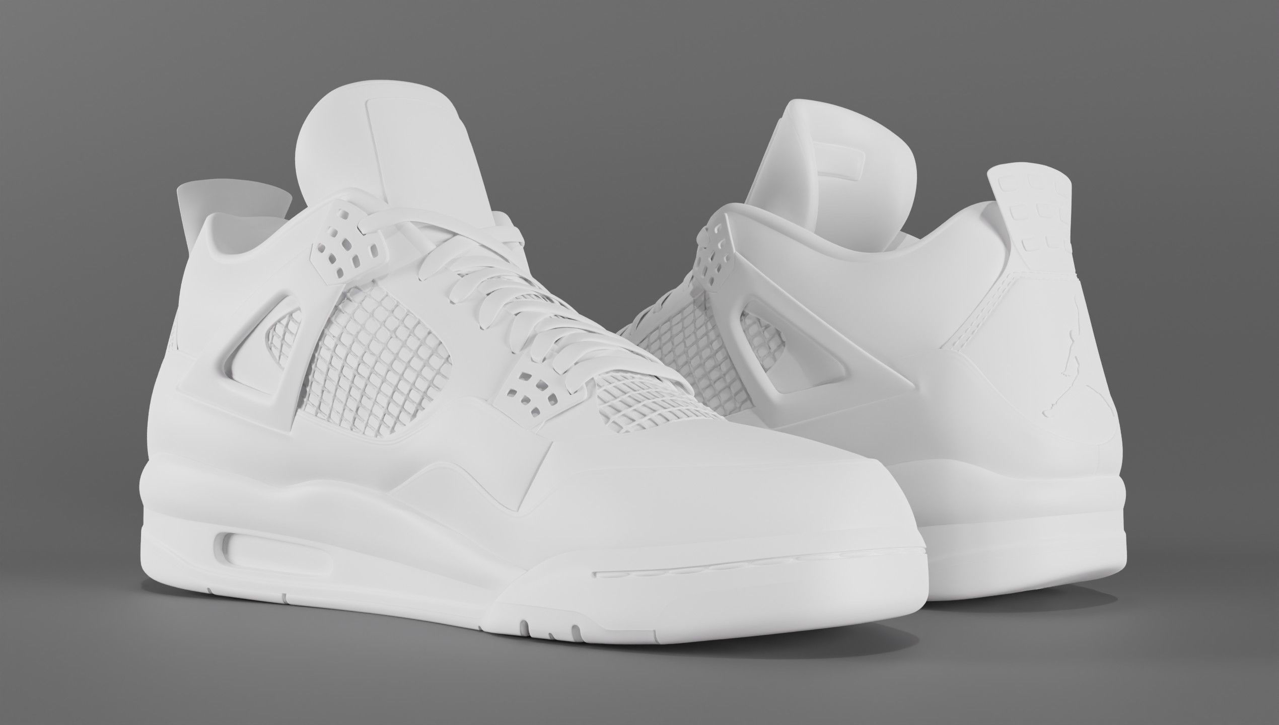 Nike Air Jordan 4 Travis Scott Cactus Jack Shoe Low-poly 3D model_51