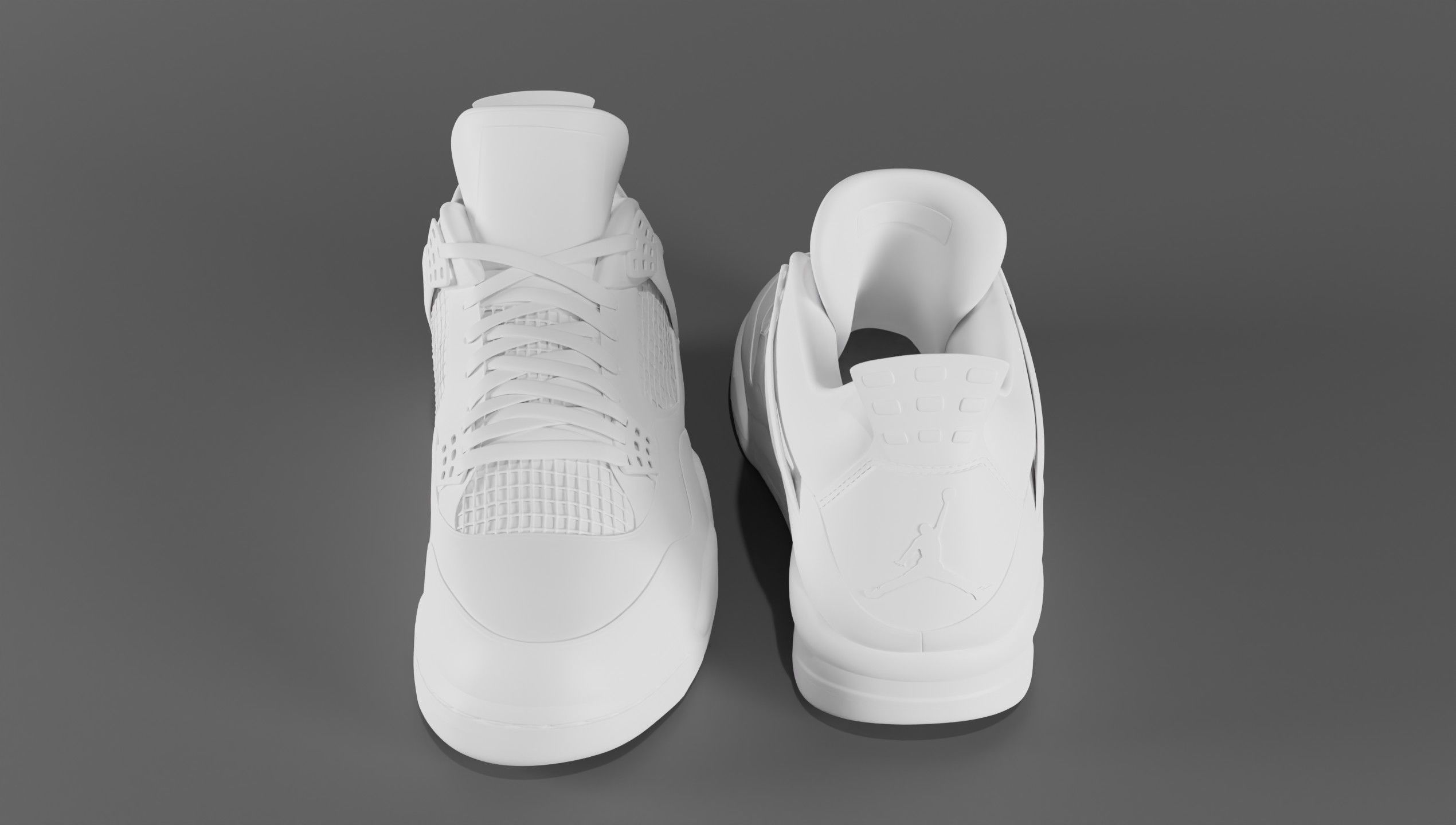 Nike Air Jordan 4 Travis Scott Cactus Jack Shoe Low-poly 3D model_47