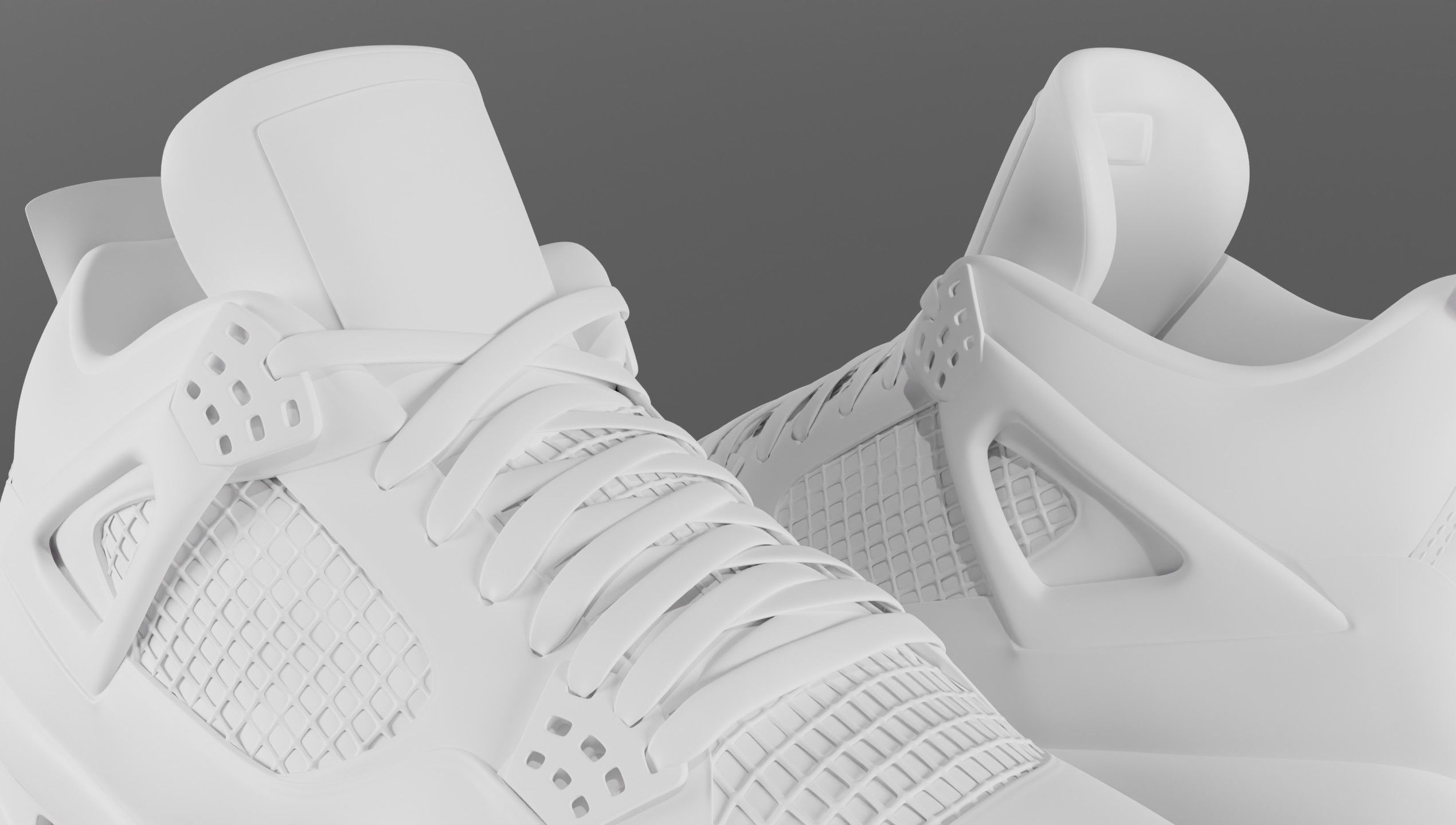 Nike Air Jordan 4 Travis Scott Cactus Jack Shoe Low-poly 3D model_29