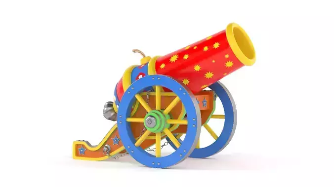Circus Cannon 3D model