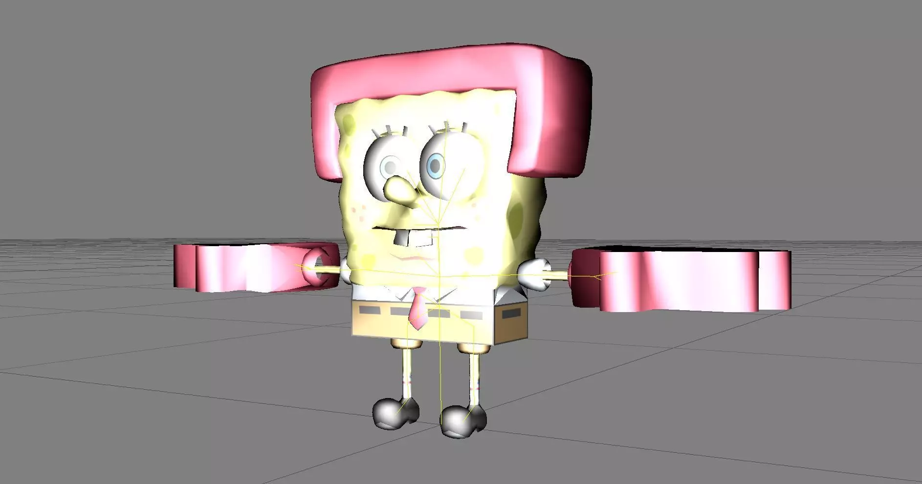 Cartoon Character spongebob 05 Free low-poly 3D model_0