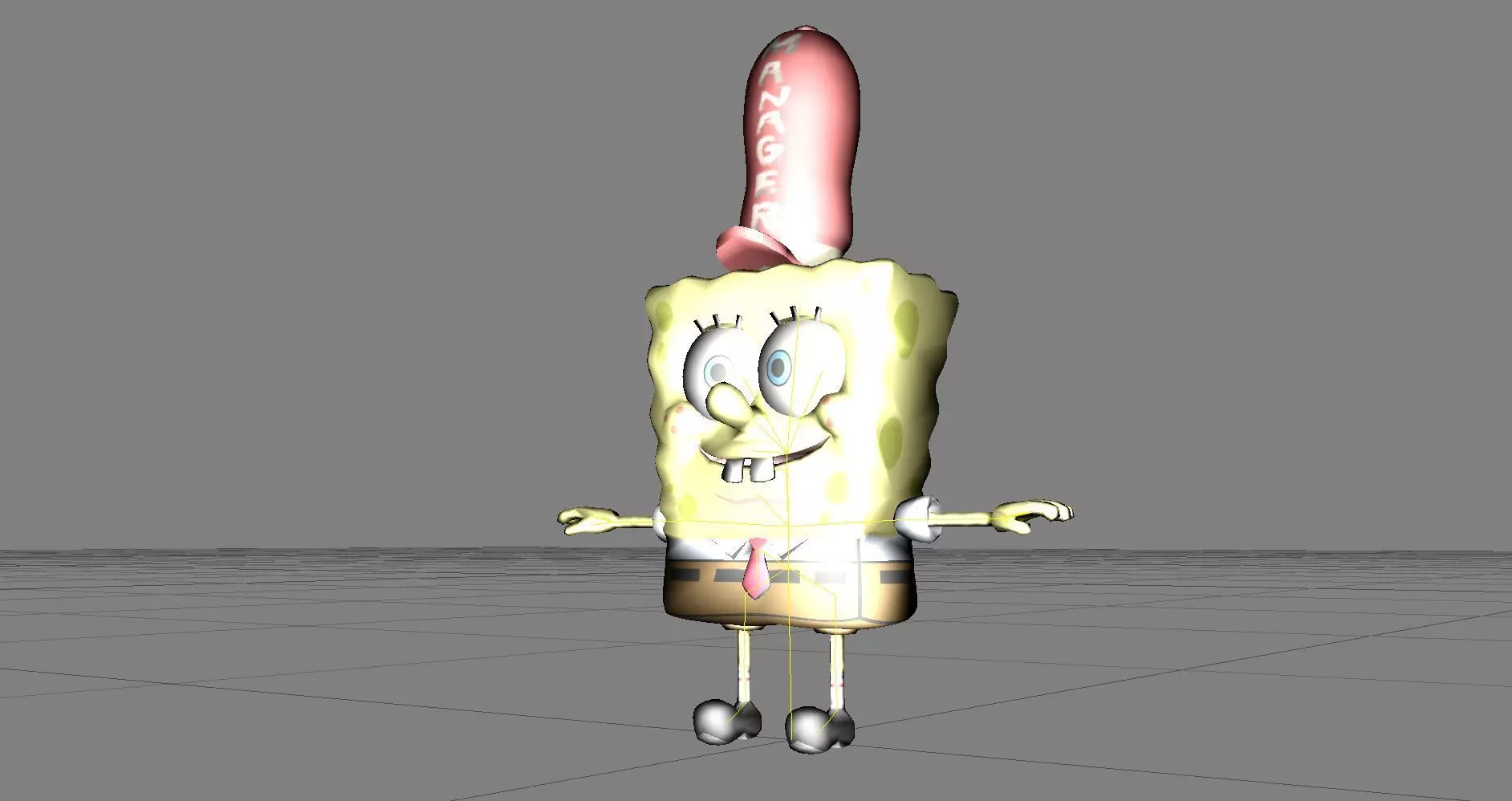 Cartoon Character spongebob 06 Low-poly 3D model_0