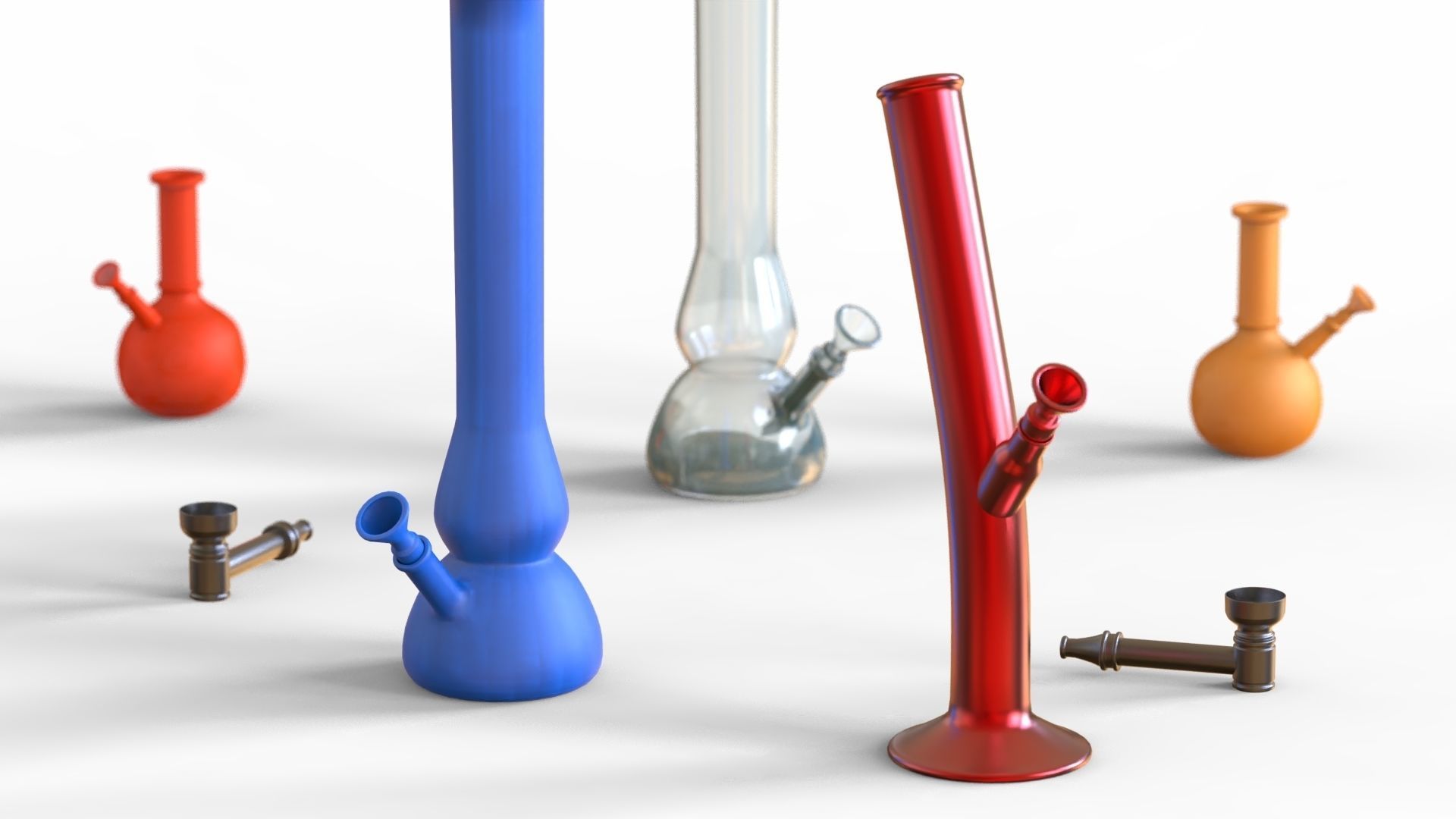 Bong 3D Model Collection Low-poly 3D model_2