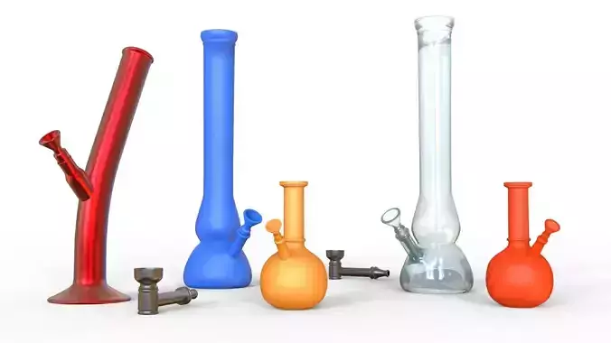 Bong 3D Model Collection Low-poly 3D model