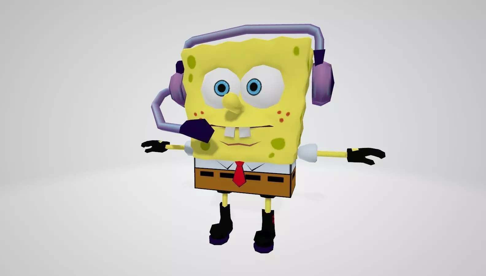 Cartoon Character spongebob 07 Low-poly 3D model_0