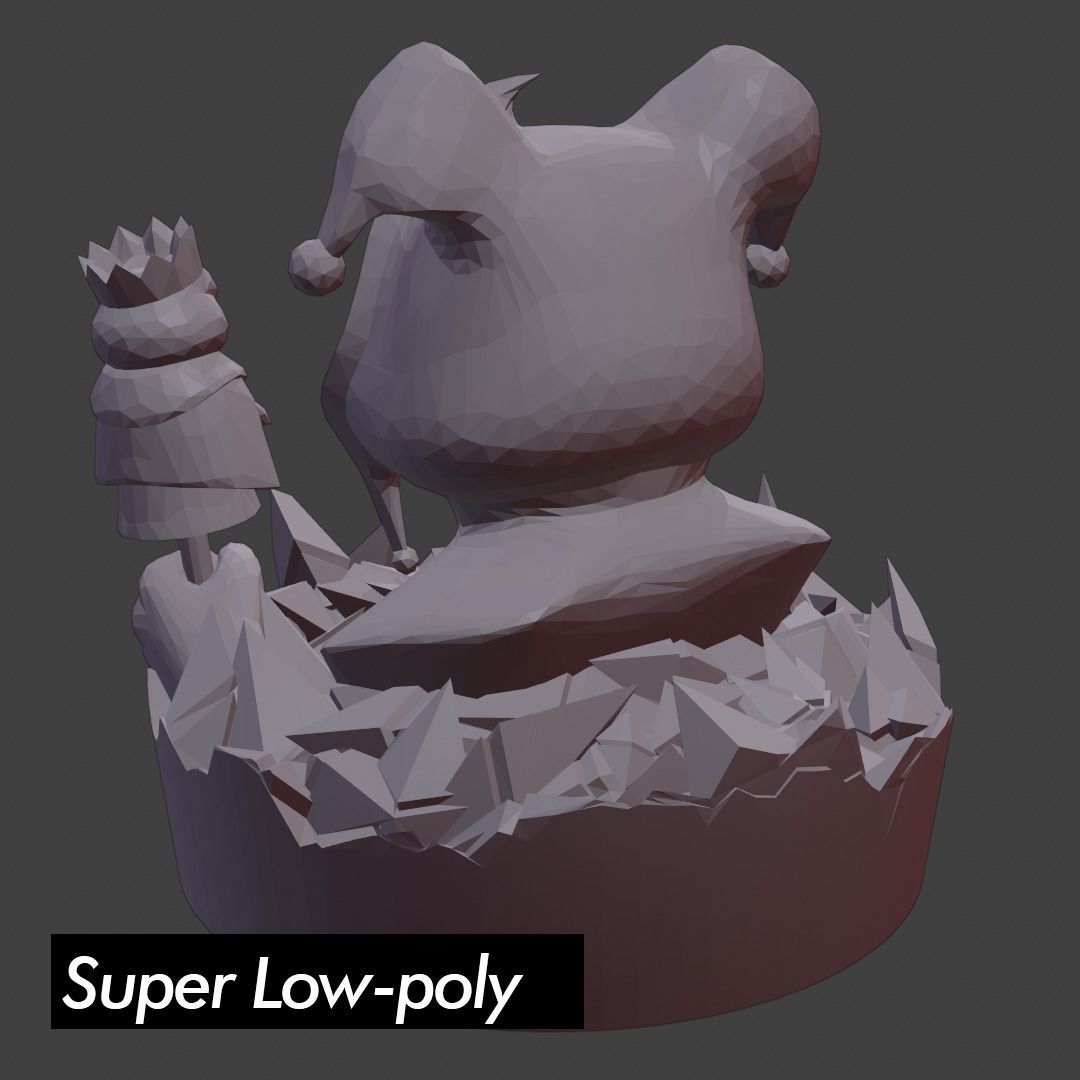 Jester Pepe Low-poly 3D model_24