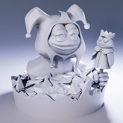 Jester Pepe Low-poly 3D model