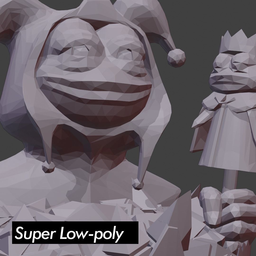Jester Pepe Low-poly 3D model_23