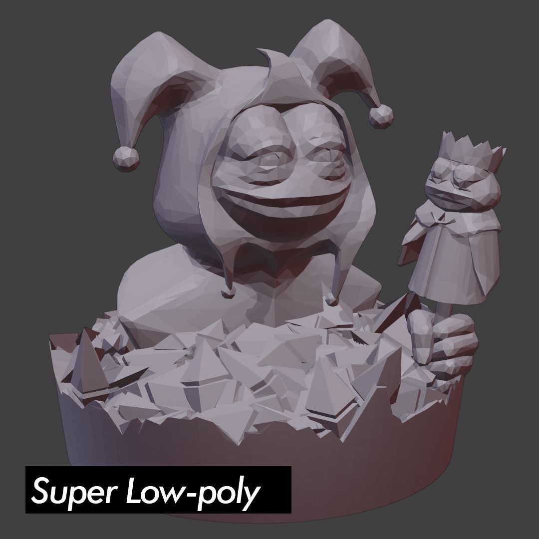 Jester Pepe Low-poly 3D model_25