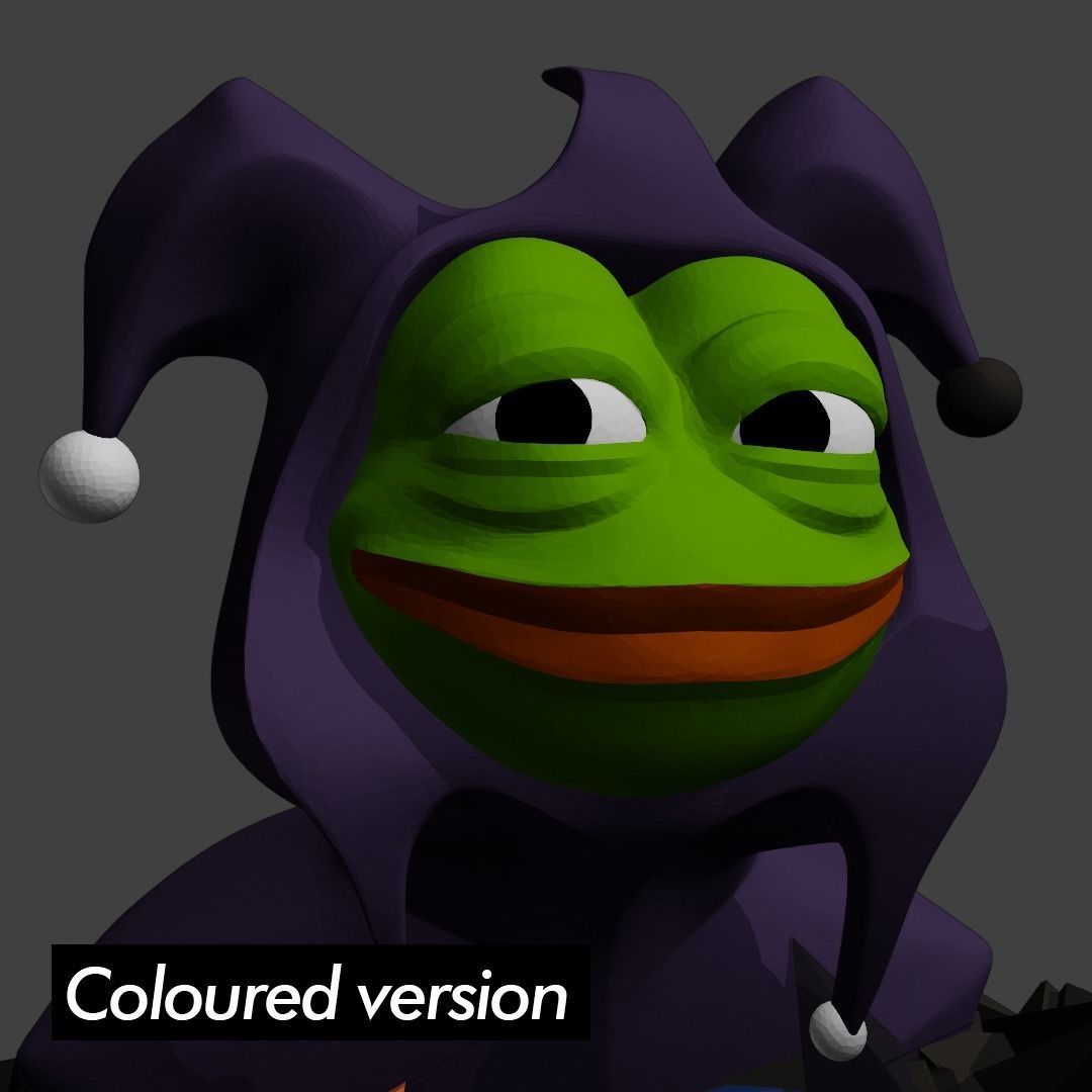 Jester Pepe Low-poly 3D model_10