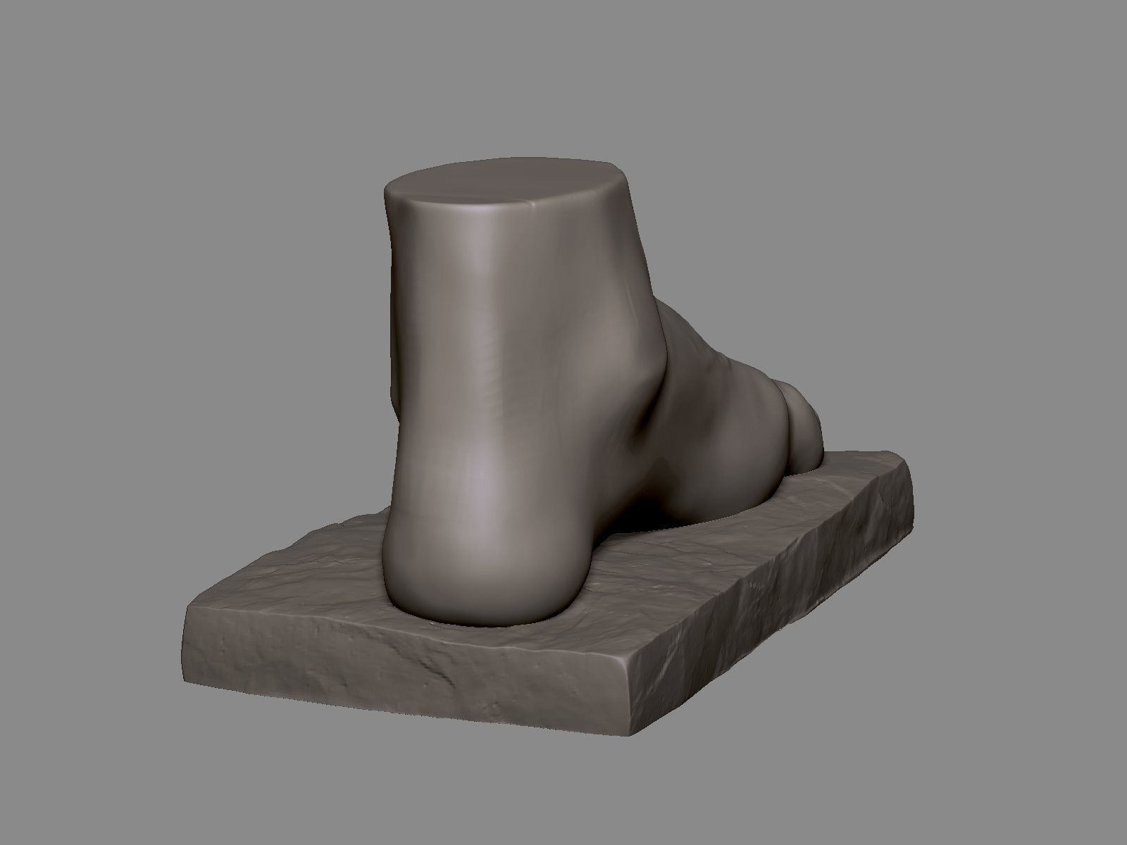 Foot Sculpture 1 3D print model_4