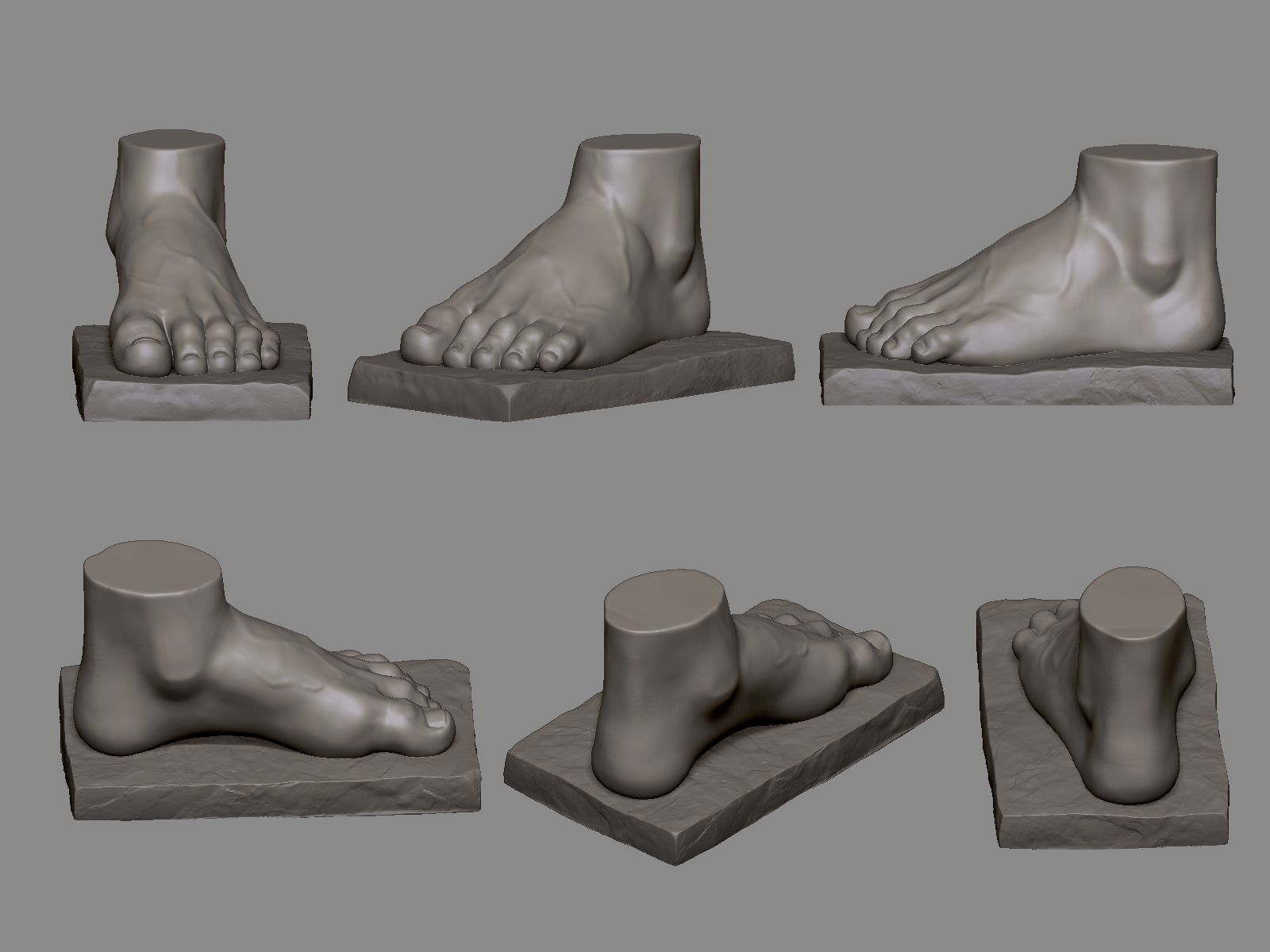 Foot Sculpture 1 3D print model_1