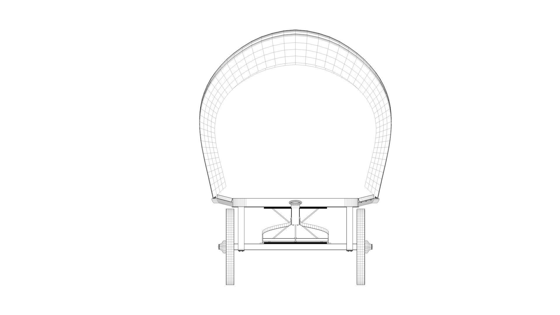 Covered Flatbed Wagon 3D model_9