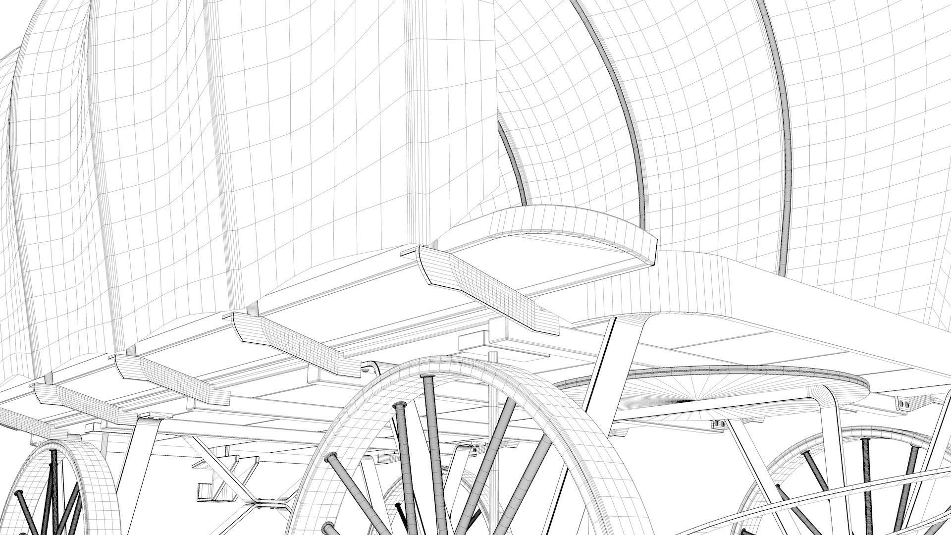 Covered Flatbed Wagon 3D model_6