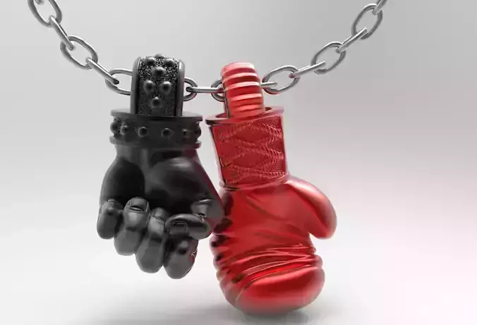 boxing glove and fist