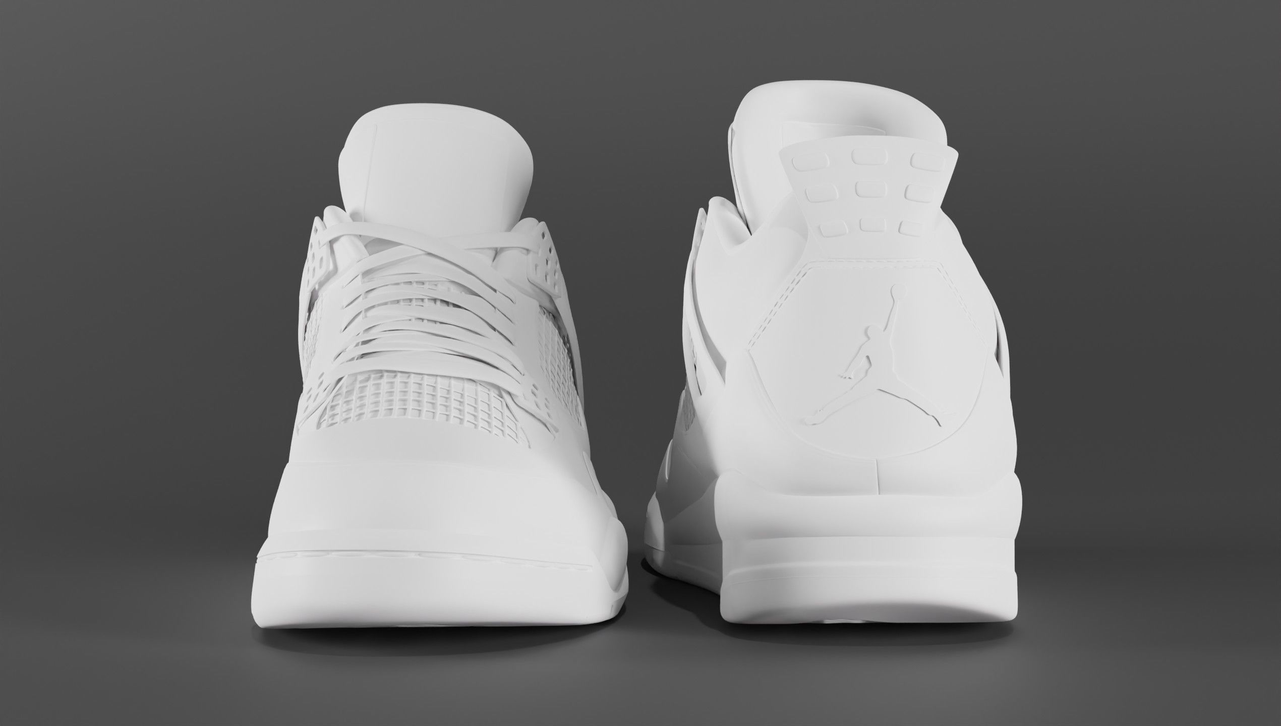 Nike Air Jordan 4 University Blue Shoe Low-poly 3D model_45