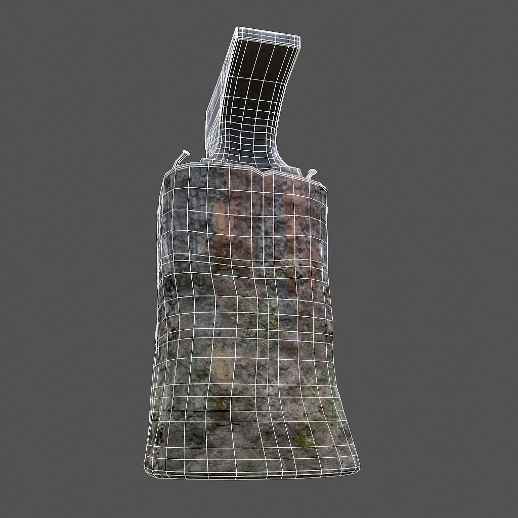 Anvil tree Stump Low-poly 3D model_27