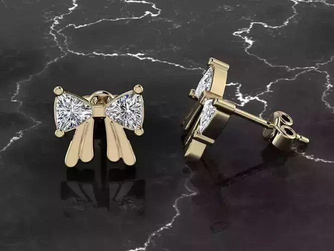 Jewelry Earring Trillion Diamond