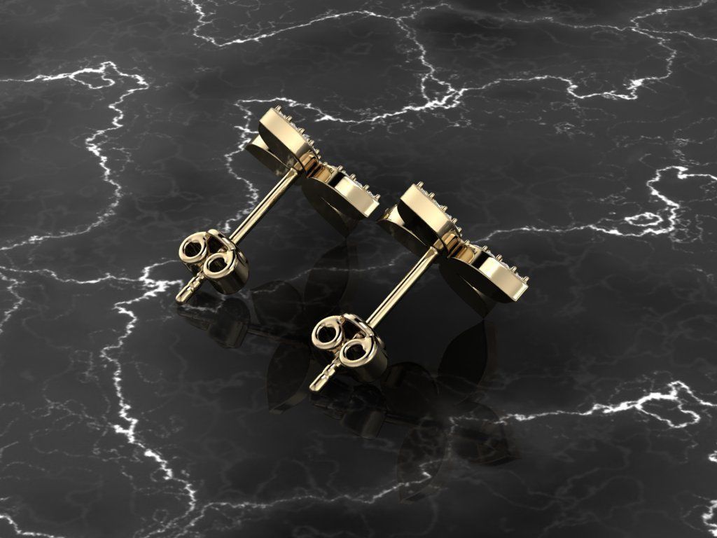 Diamond Jewelry Earring 3D print model_12