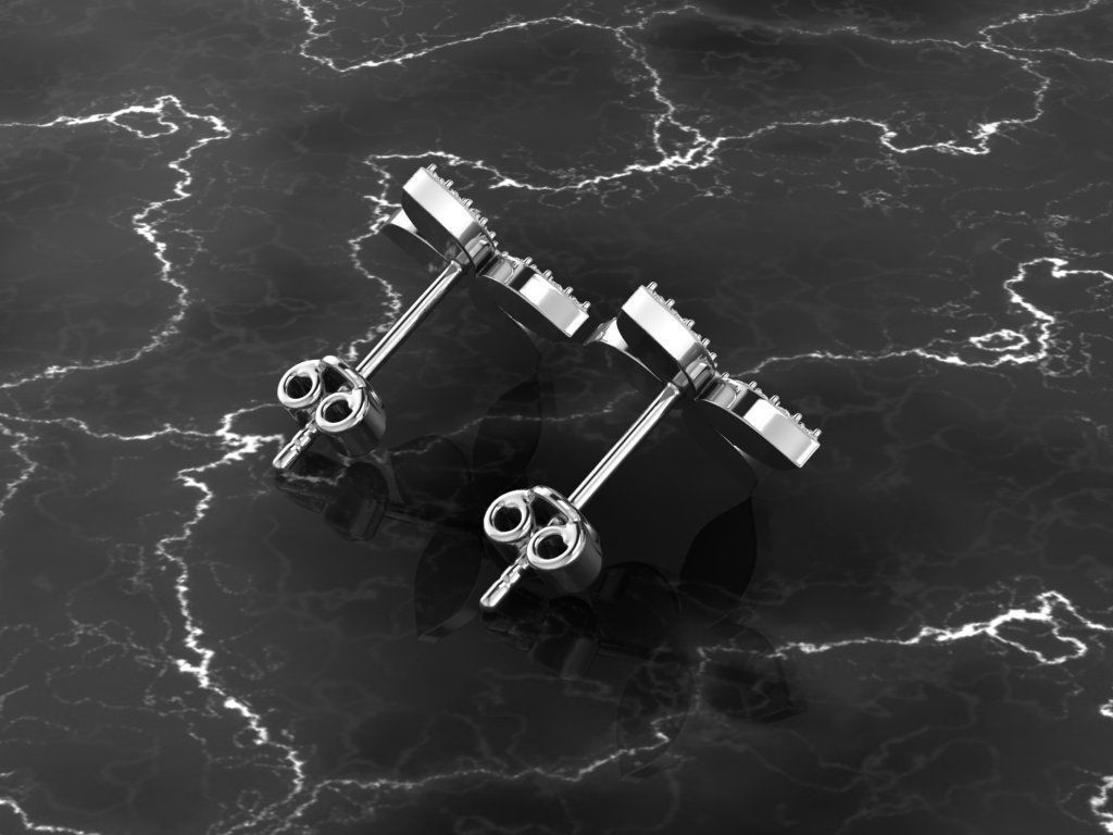 Diamond Jewelry Earring 3D print model_9