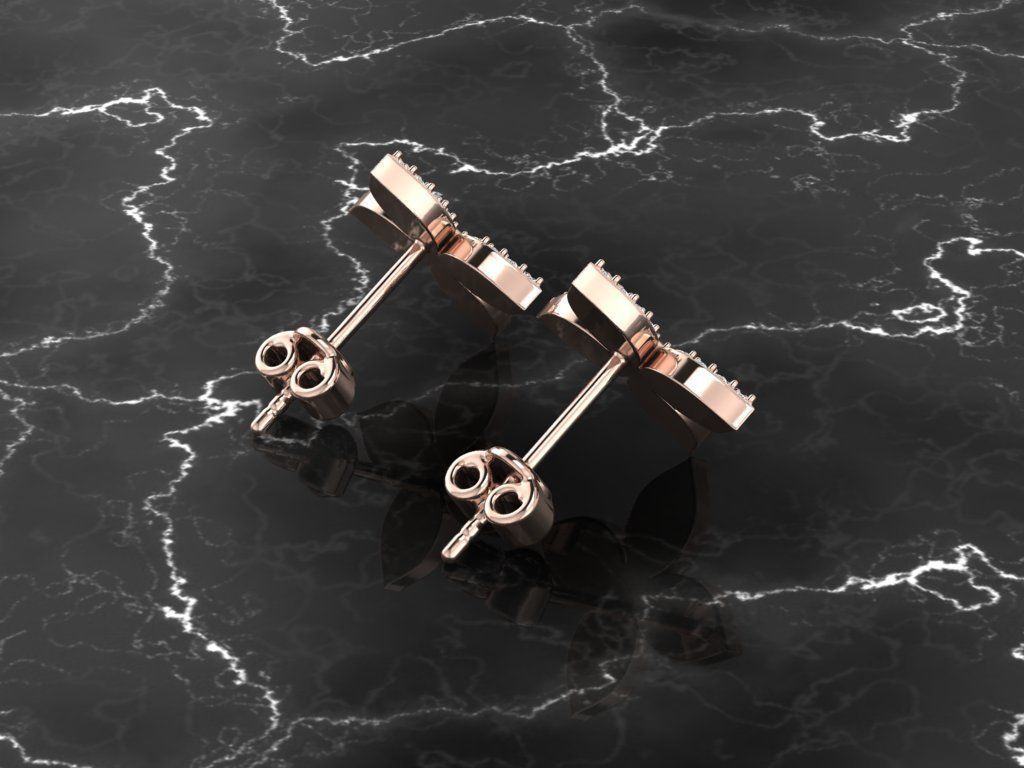 Diamond Jewelry Earring 3D print model_6