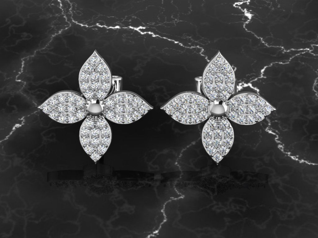 Diamond Jewelry Earring 3D print model_8