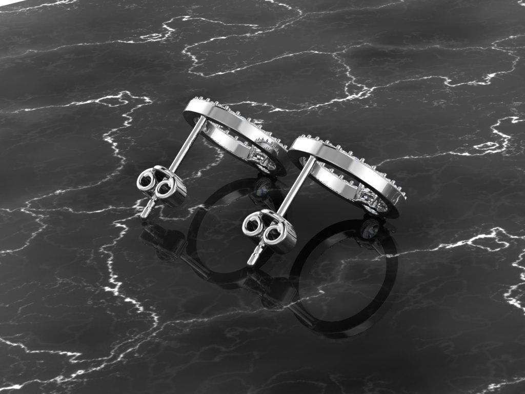 Diamond Jewelry Earring 3D print model_9