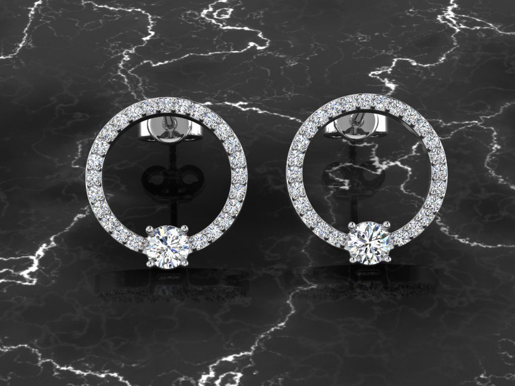 Diamond Jewelry Earring 3D print model_8