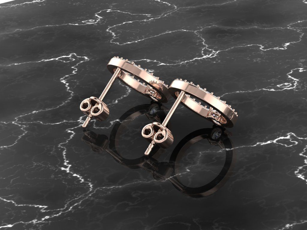 Diamond Jewelry Earring 3D print model_6