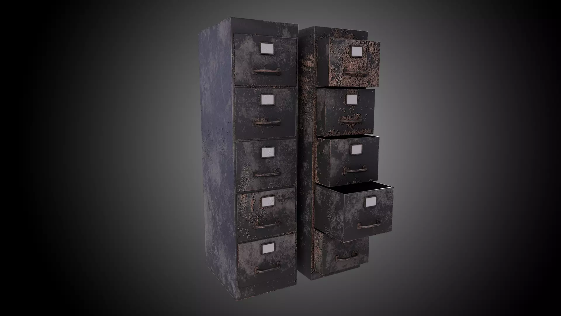 Cabinet V1 - 006 Low-poly 3D model_0