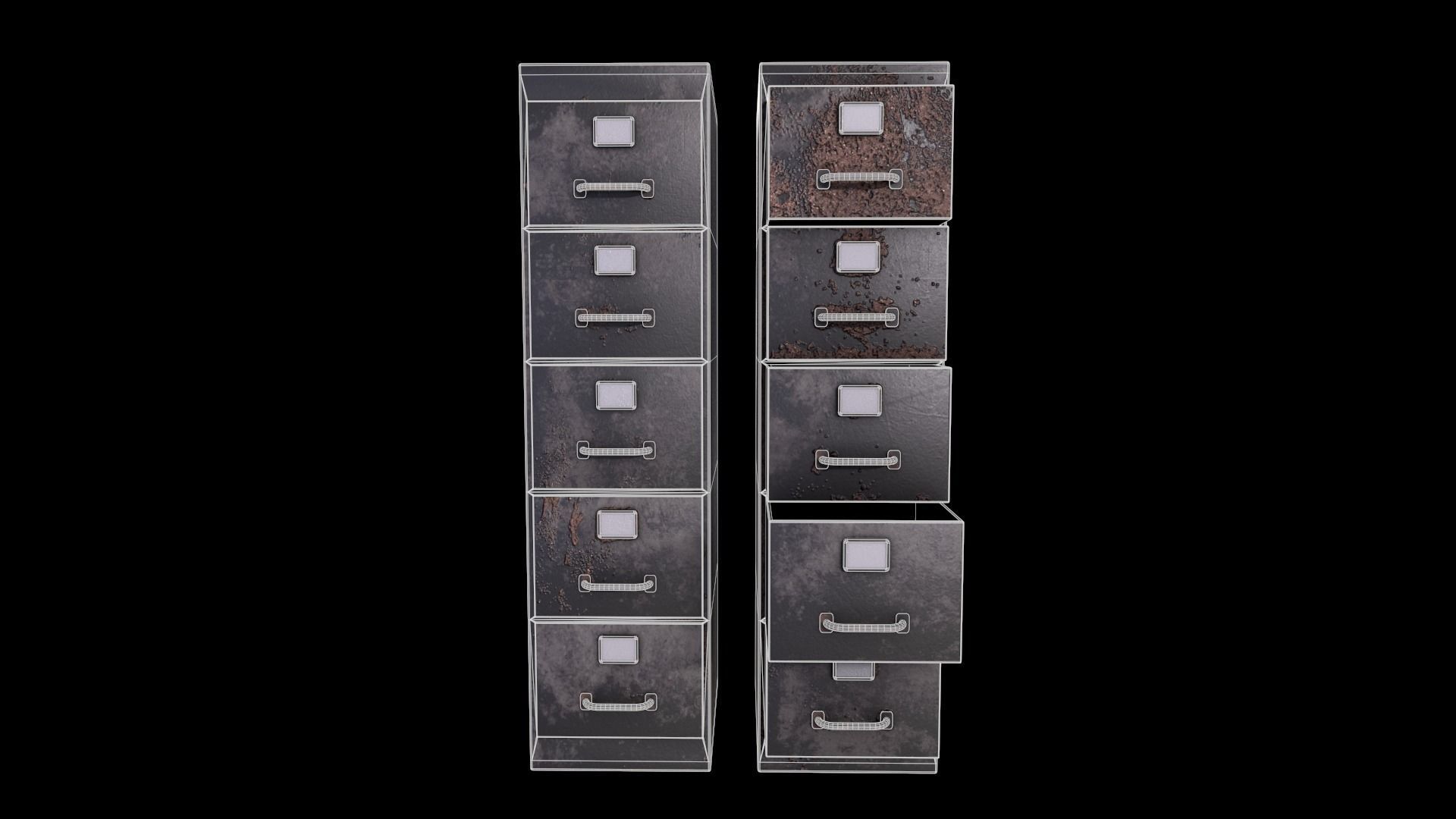 Cabinet V1 - 006 Low-poly 3D model_10