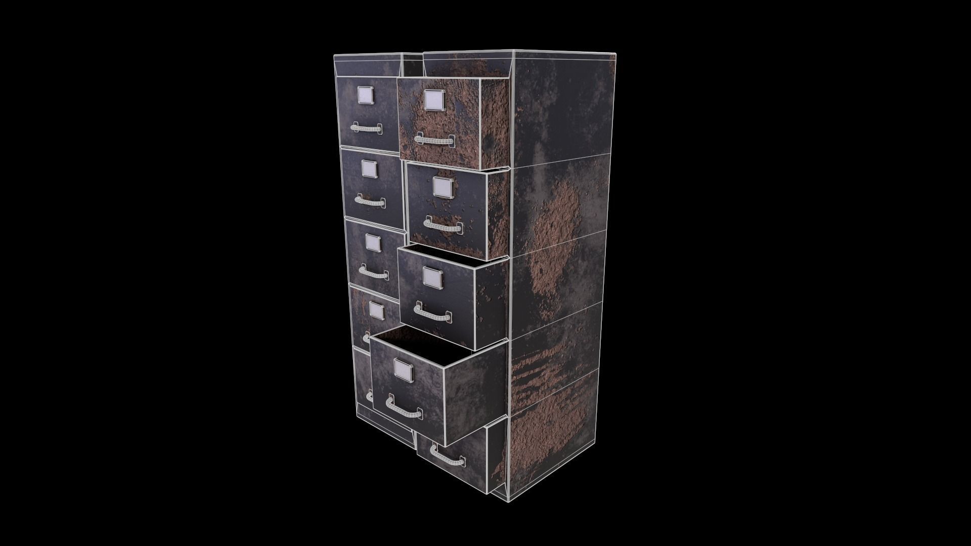 Cabinet V1 - 006 Low-poly 3D model_14