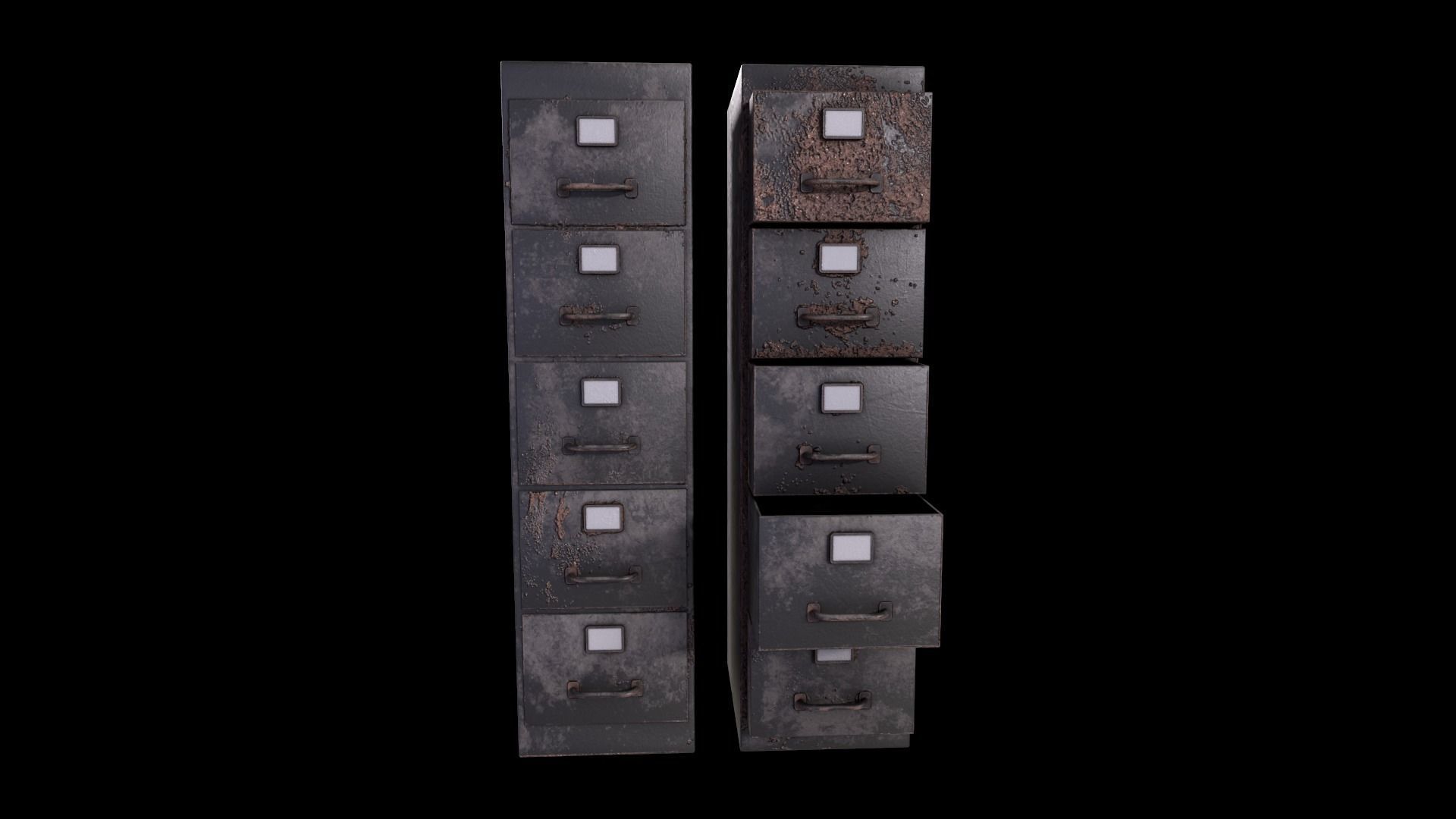 Cabinet V1 - 006 Low-poly 3D model_1