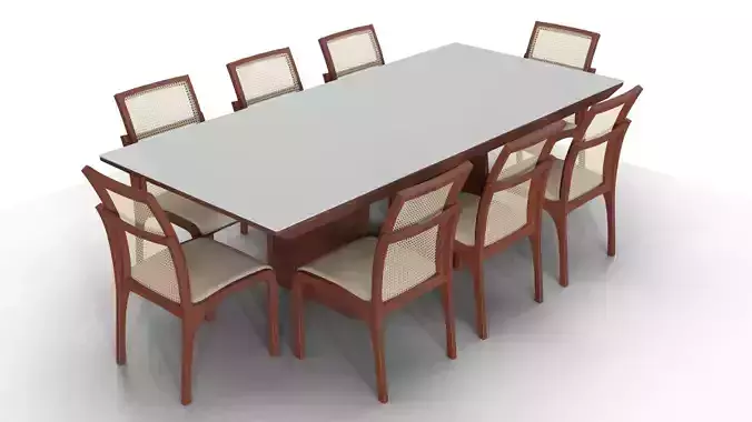 Dinner Table with 8 Chairs
