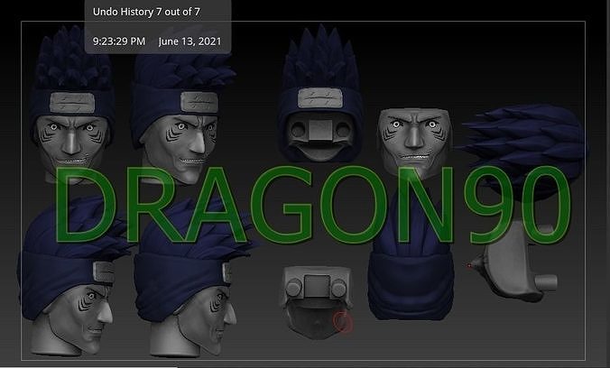 Naruto Kisame Head 3D print model