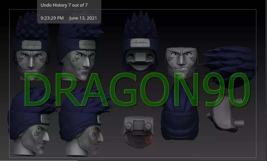Naruto Kisame Head 3D print model