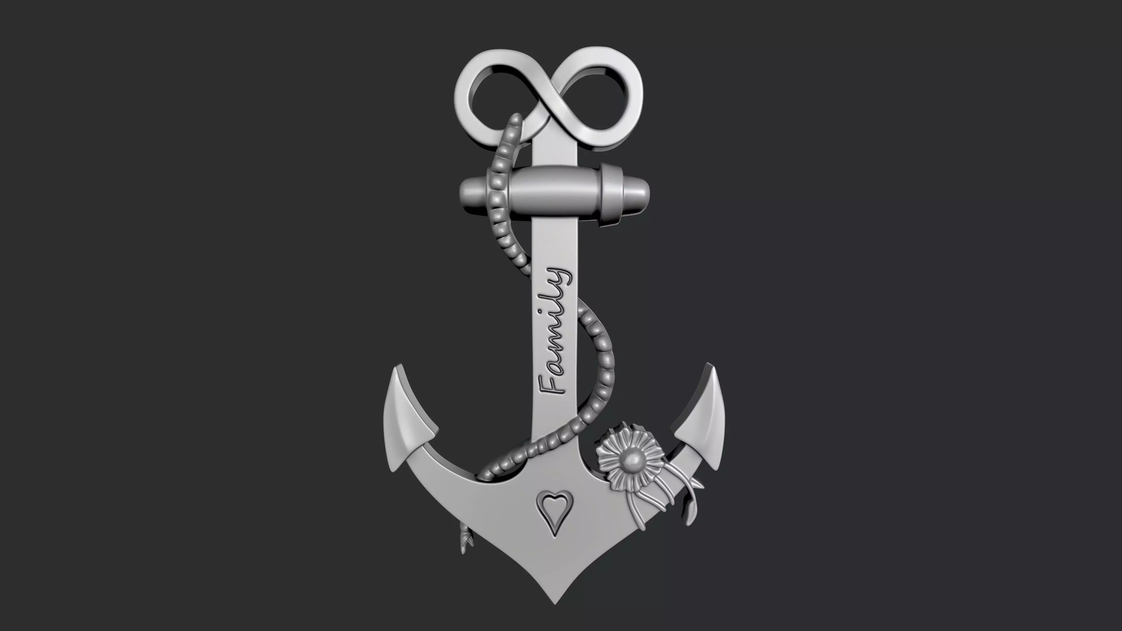 STL models for 3D printing and CNC anchor 3D print model