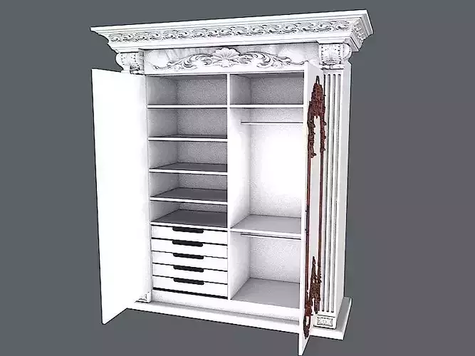 WARDROBE with drawers and doors
